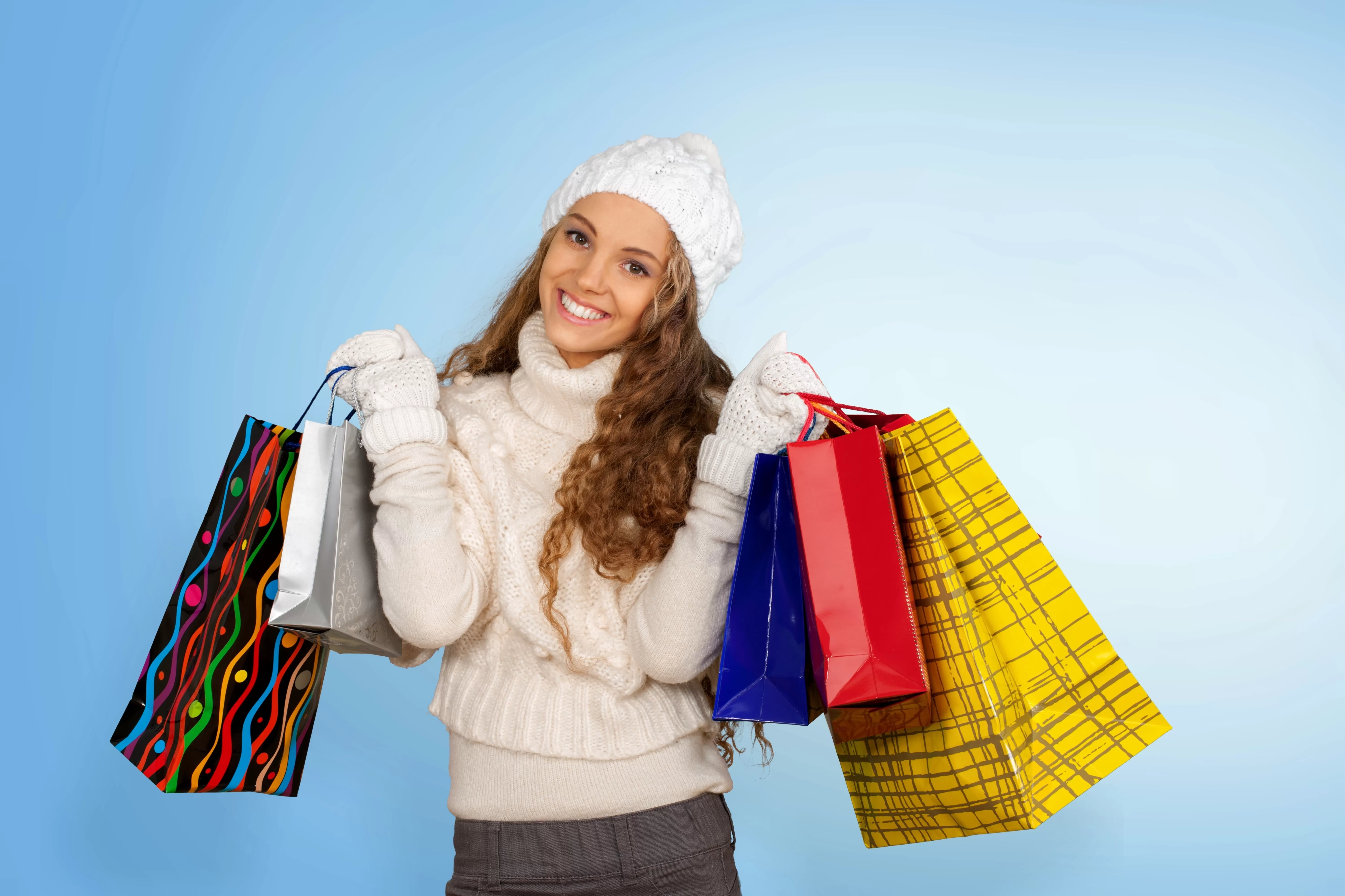 Woman with shopping bags